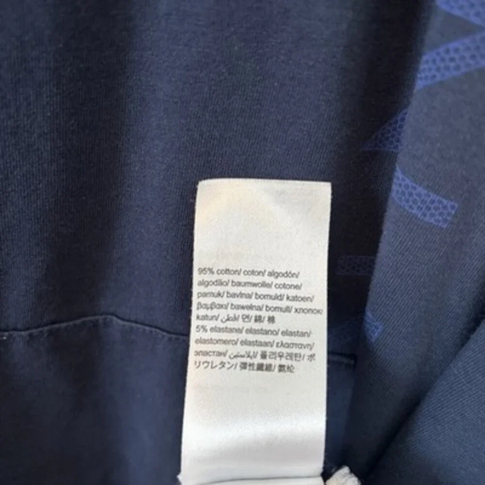 Calvin Klein Mens Blue Hoodie Shirt Large Short Sleeve Cotton